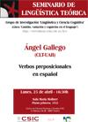 Seminario de Lingüística Teórica LyCC: "Verbos preposicionales en español"