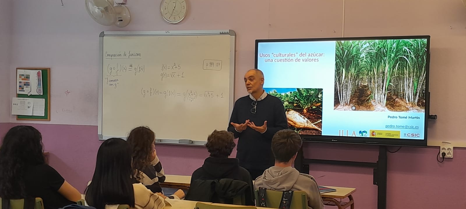 El azucar se convierte en el protagonista de una nueva sesión de 'Diálogos intergeneracionales' liderado por Pedro Tomé (ILLA) y Jara Pérez (ICTAN)