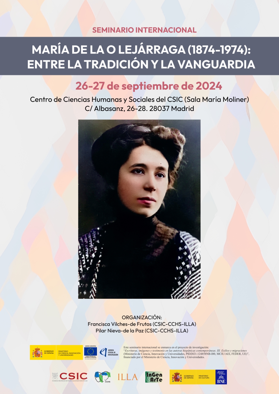 Seminario Internacional: "María de la O Lejárraga (1874-1974): entre la tradición y la vanguardia"