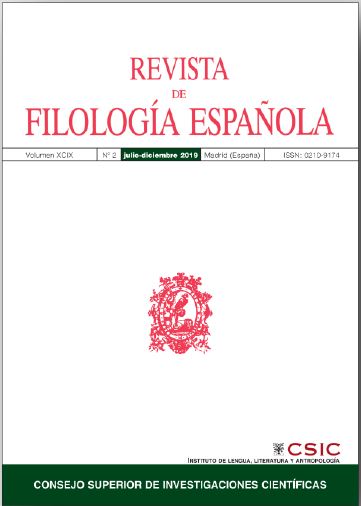 Disponible un nuevo número de "Revista de la Filología Española"