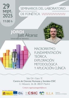 Seminarios del Laboratorio de Fonética: "Macrorritmo: fundamentación teórica, exploración metodológica y aplicación clínica" Seminarios del Laboratorio de Fonética: "Macrorritmo: fundamentación teórica, exploración metodológica y aplicación clínica"