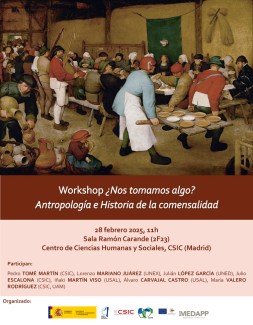 Workshop "¿Nos tomamos algo?. Antropología e historia de la comensalidad"