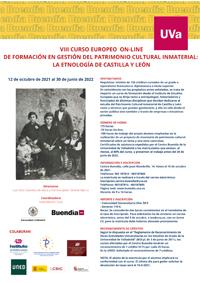 VIII Curso europeo online de formación en Gestión del patrimonio cultural inmaterial: La etnología de Castilla y León