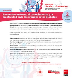 Encuentro en torno al conocimiento y la creatividad ante los grandes retos globales