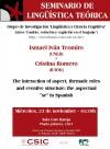 Seminario de Lingüística Teórica LyCC: "The interaction of aspect, thematic roles and eventive structure: the aspectual 'se' in Spanish"