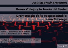 cartel de la conferencia Conferencia "Bruno Vallejo y la teoría del teatro"