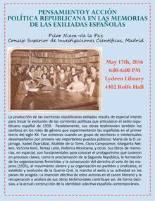 Conferencia Pensamiento y acción política republicana en las memorias de las exiliadas españolas