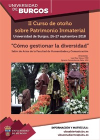 Cartel del curso II Curso de otoño sobre Patrimonio Inmaterial