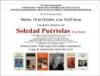 Cartel del evento Encuentro literario con la escritora Soledad Puértolas
